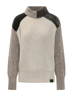 Ribbed High Neck Jumper