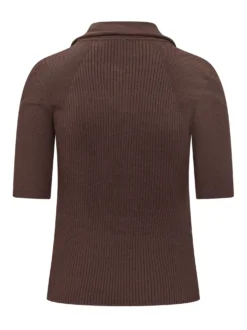Ribbed Polo with Buttons