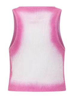 Ribbed Tank Top with Logo