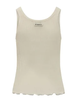 Ribbed Tank Top with Wide Neckline