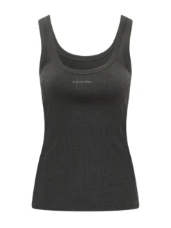 Ribbed Tank Top with Wide Straps