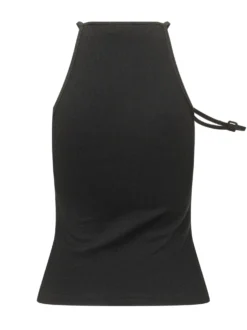 Ribbed Top with Straps and Buckles