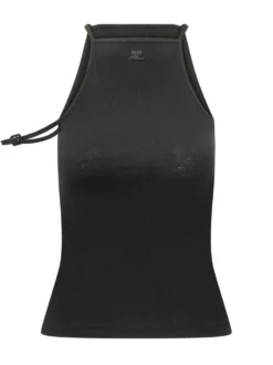 Ribbed Top with Straps and Buckles