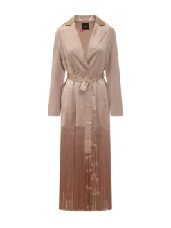 Ribes Trench with Belt and Fringe