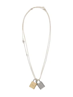 Riddle Necklace With Padlock Charms