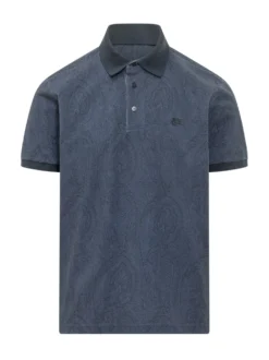 Roma Polo Shirt with Collar and Paisley Print