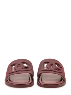 Rubber Slide Sandals with Shaped Band