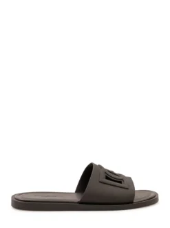 Rubber Slide Sandals with Shaped Band