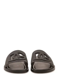 Rubber Slide Sandals with Shaped Band