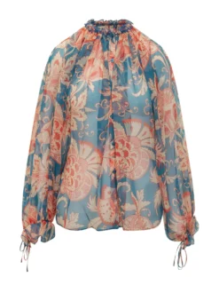 Ruffled Collar Shirt with Laces