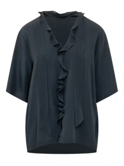 Ruffled V Neck Blouse
