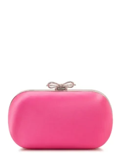 Satin Clutch with Bow Closure
