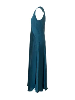 Satin V Neck Dress