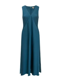 Satin V Neck Dress