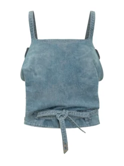 Sayra Denim Top with Belt