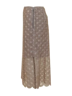 Scalloped Midi Skirt