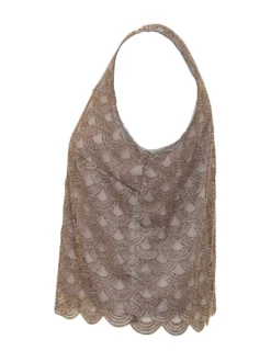 Scalloped Sequin Top