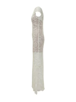 Scoop Back Lace Maxi Dress