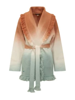 Shades of Shore Belted Cardigan with Fringes