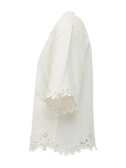Shana V-Neck Top with Broderie Details