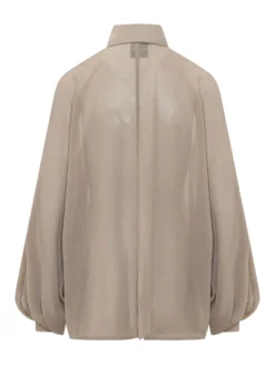 Sheer Button Front Shirt