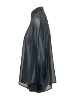 Sheer Button Front Shirt