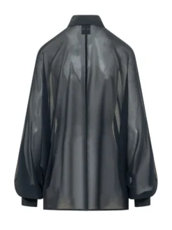 Sheer Button Front Shirt