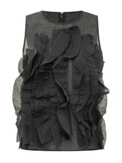 Sheer Top with Ruffles