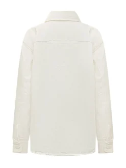 Shirt Jacket with Collar and Button Closure