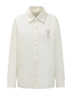 Shirt Jacket with Collar and Button Closure