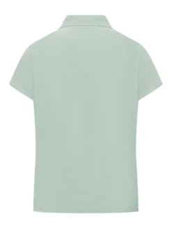 Shirt with Collar and Keyhole Neckline