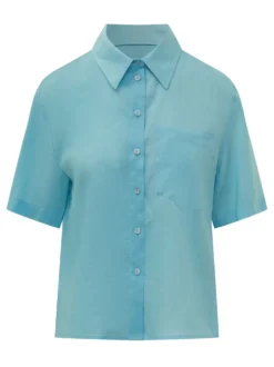 Shirt with Collar and Patch Pocket