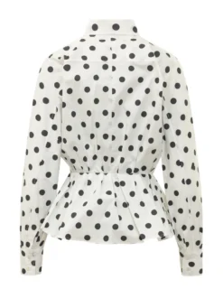 Shirt with Collar with Polka Dot Pattern