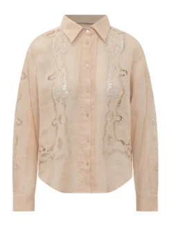 Shirt with Cutwork Embroidery