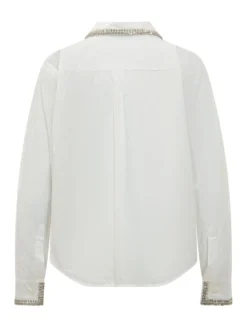 Shirt with Embellished Collar