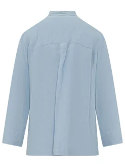 Shirt with Mandarin Collar and Pocket