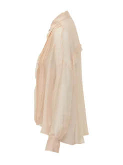 Shirt with Pleated Panel