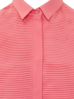 Shirt with Pleated Panel