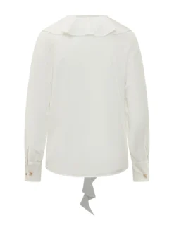 Shirt with Ruffles and Neck Tie