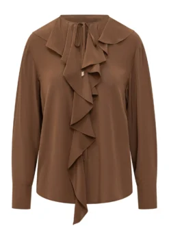Shirt with Ruffles and Neck Tie