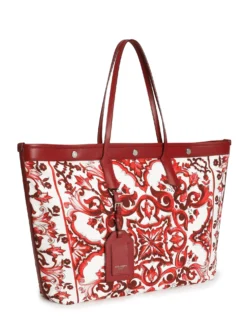 Shopping Bag with Ornamental Print
