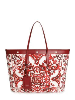 Shopping Bag with Ornamental Print