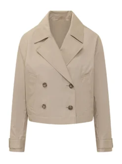 Short Double Breasted Jacket with Lapels