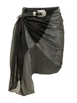 Short Draped Sarong Skirt