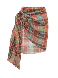 Short Draped Sarong Skirt
