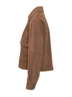 Short Jacket with Patch Pockets and Buttons