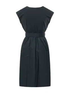 Short Poplin Dress with Belt