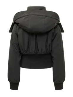 Short Puffer Jacket with High Neck