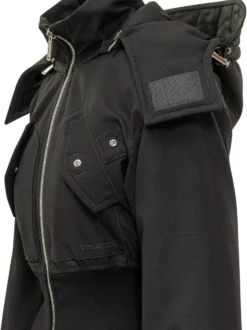 Short Puffer Jacket with High Neck