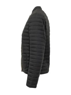 Short Quilted Puffer Jacket with Buttons